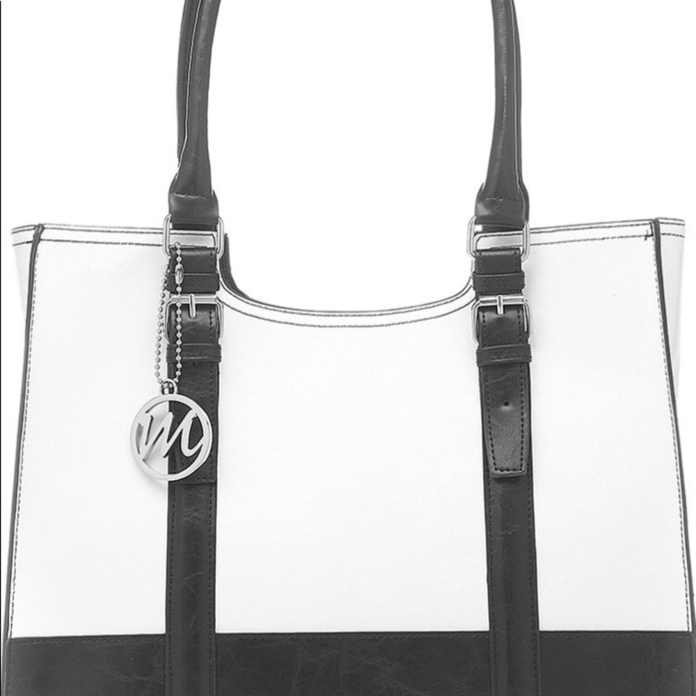 emilie m. Black and White Jane Tote
